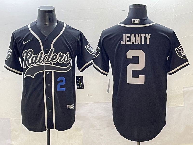 Men 2025 Oakland Raiders 2 Jeanty Black Joint Name Nike Limited NFL Jersey style 15
